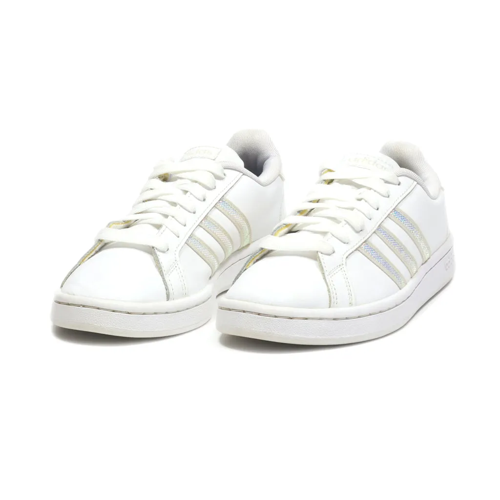 Adidas Grand Court Low-Top Sneakers Leather White Colour For Women