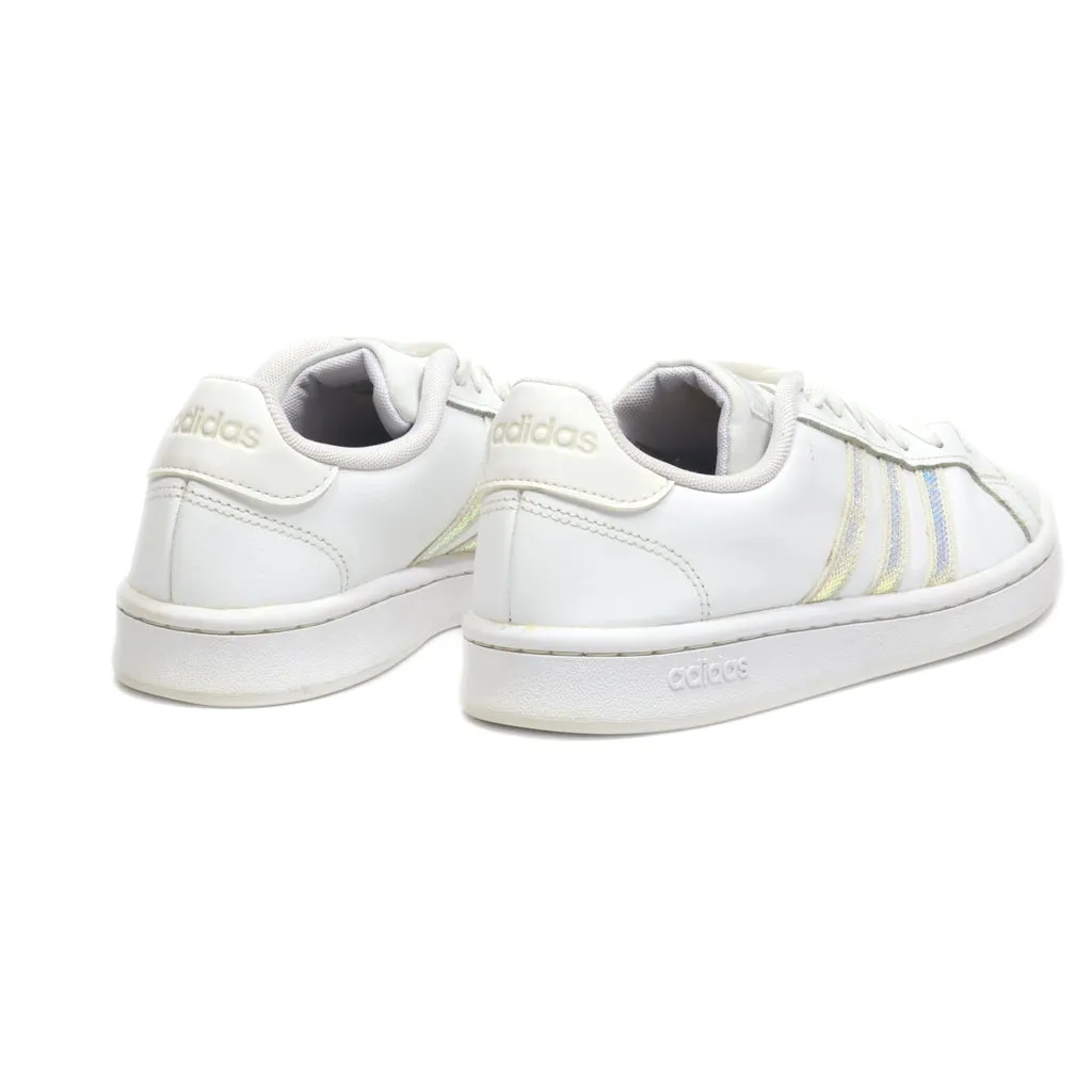 Adidas Grand Court Low-Top Sneakers Leather White Colour For Women