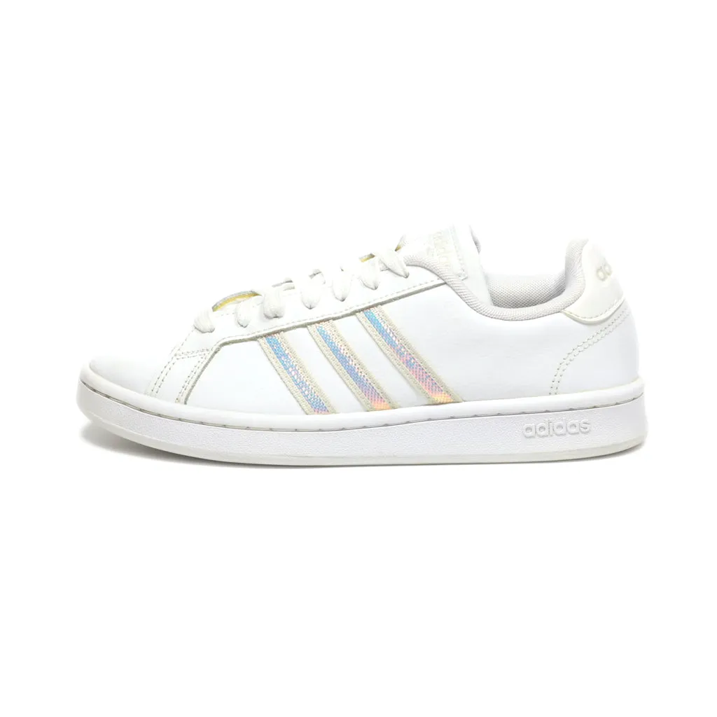 Adidas Grand Court Low-Top Sneakers Leather White Colour For Women