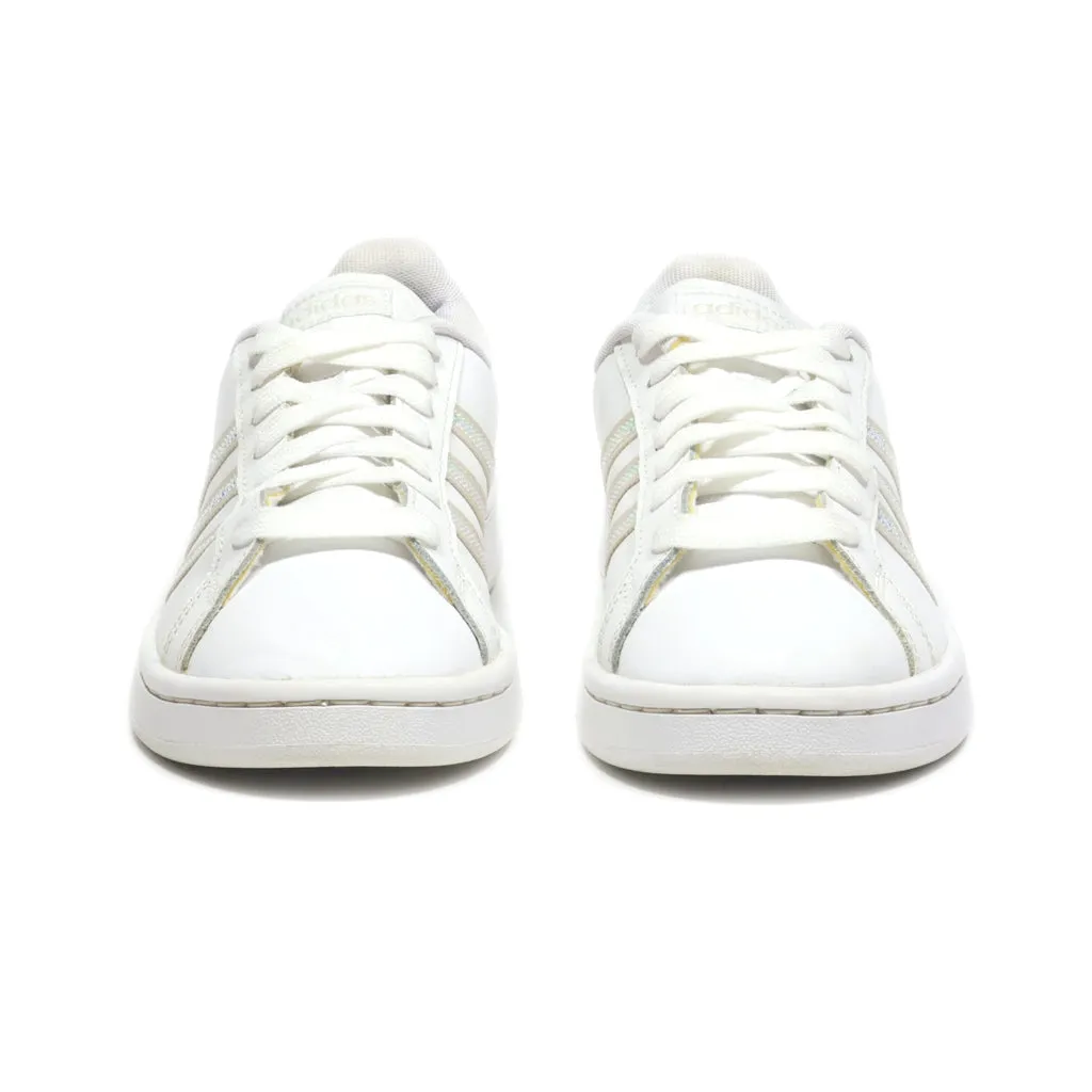 Adidas Grand Court Low-Top Sneakers Leather White Colour For Women