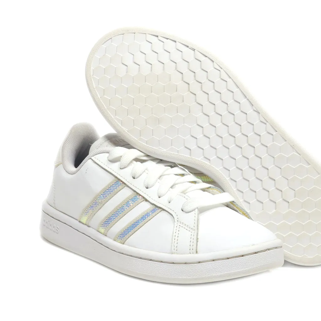 Adidas Grand Court Low-Top Sneakers Leather White Colour For Women