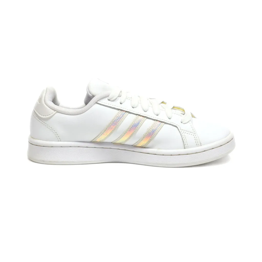 Adidas Grand Court Low-Top Sneakers Leather White Colour For Women
