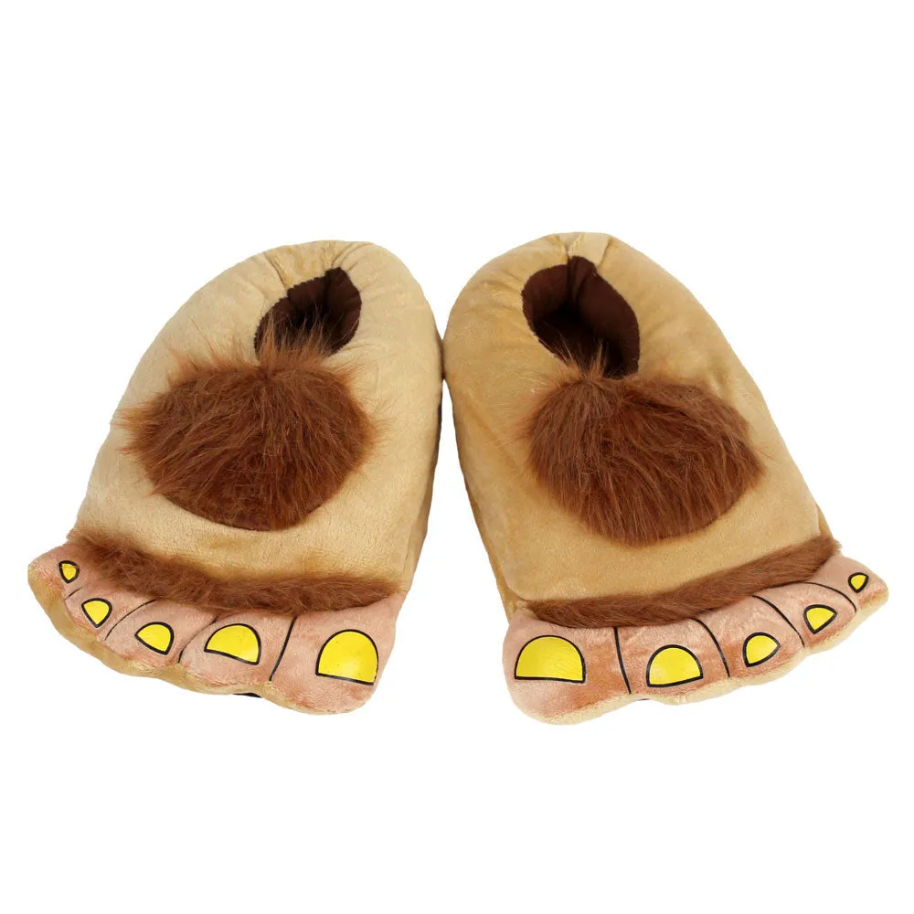 Furry Feet Slippers JulesRoche Soft Plush Foam Footbeds