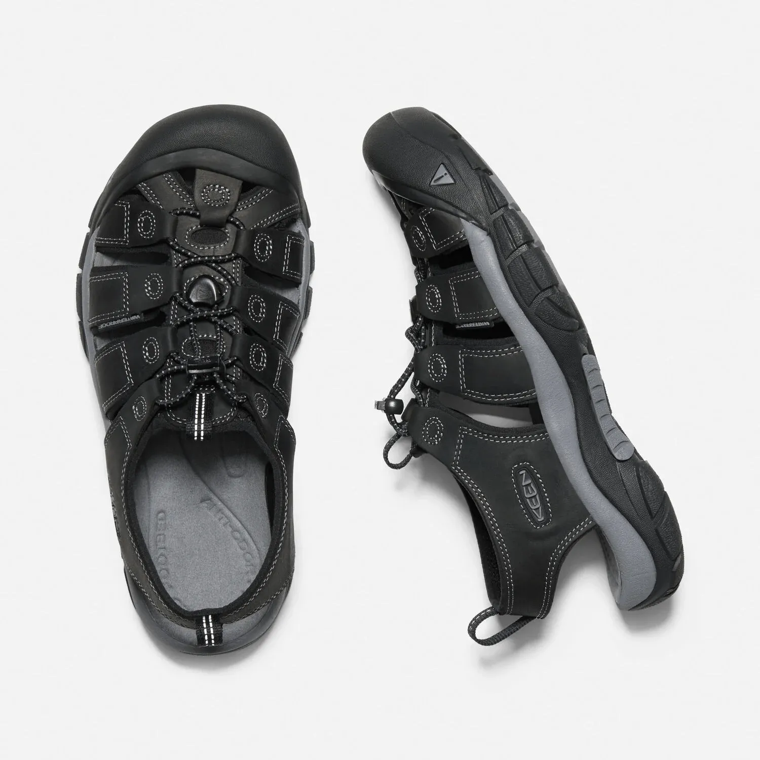 Keen Men's Newport Sandals- Black/ Steel Grey