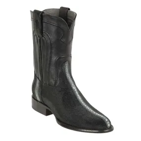 Los Altos Boots Mens #691105 Roper Bowstone Style Stingray | Color Black