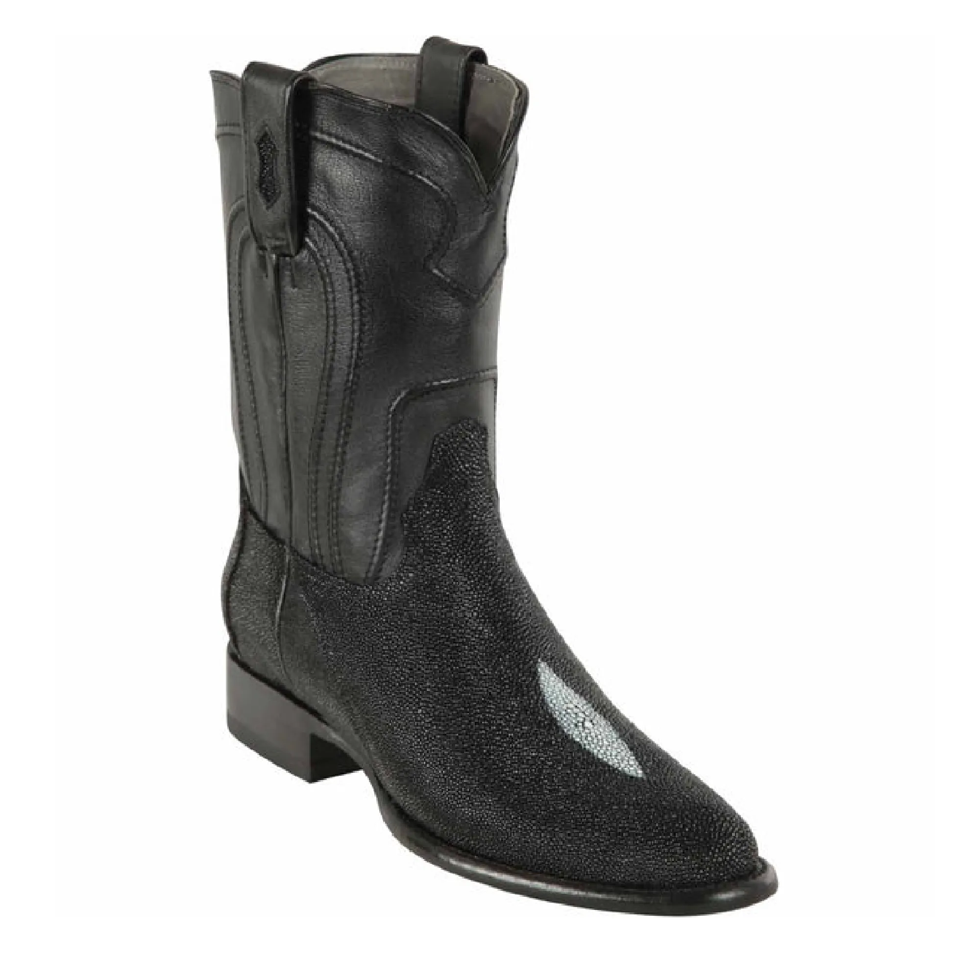 Los Altos Boots Mens #691205 Single Stone Style Stingray | Color Black