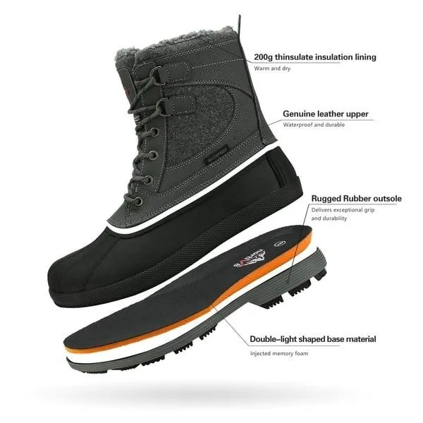 Men's Insulated Waterproof Snow Boots