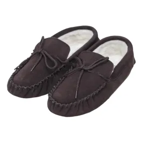 Men's 'Taylor' Lambswool Moccasin with Soft Sole - Brown