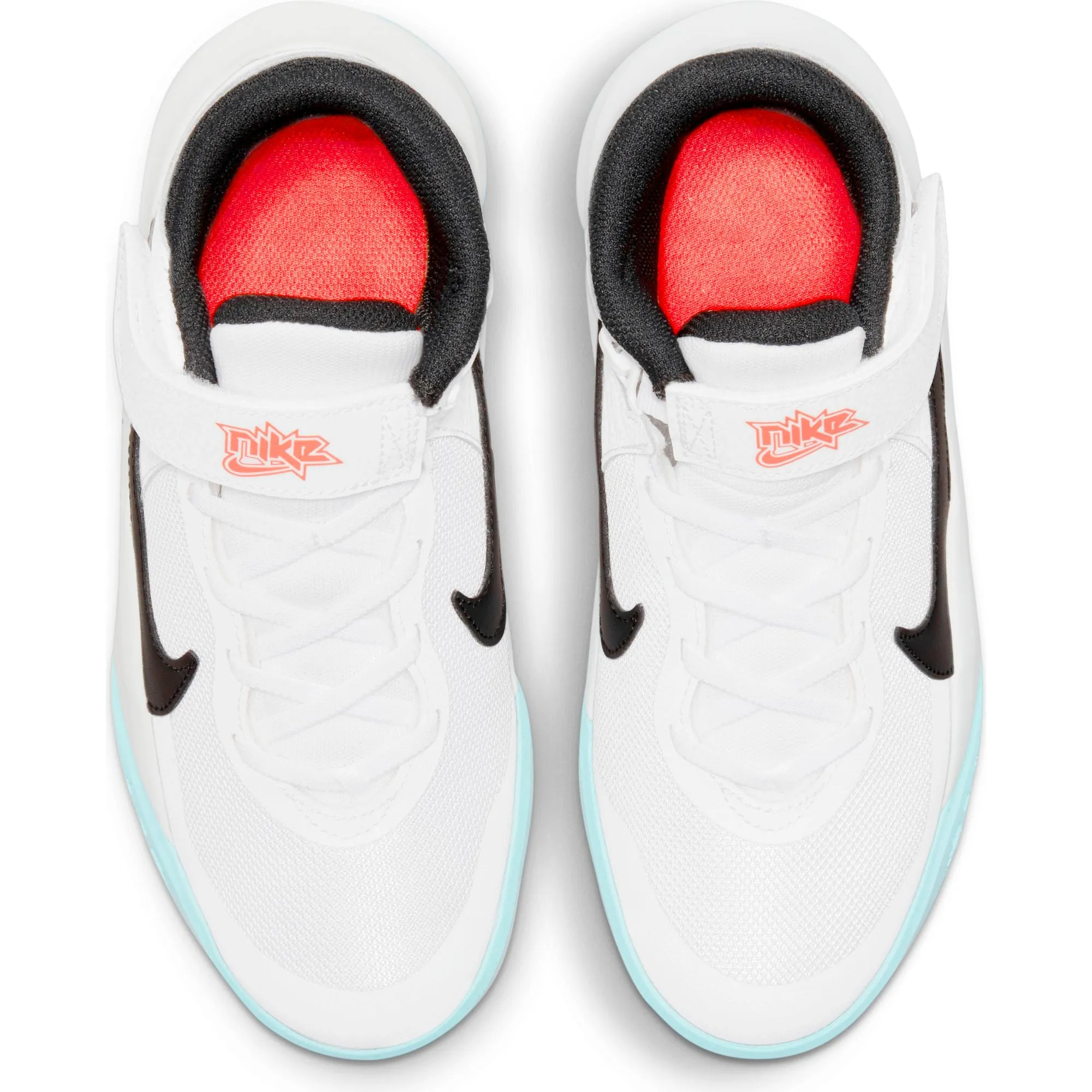 Nike Kids Team Hustle D 10 Flyease Basketball Boot/Shoe - White/Black/Photon Dust/Magic Ember