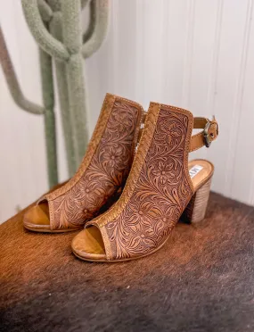 Tooled Leather Heels